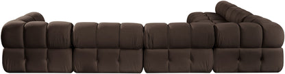 Orin - Velvet 6 Piece Modular L-Shaped Sectional