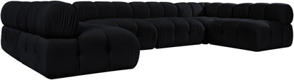 Orin - U-Shaped Velvet 6 Piece Modular Sectional