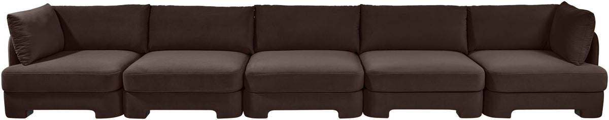 Hammond - Velvet Performance Fabric Upholstered 5 Piece Sofa