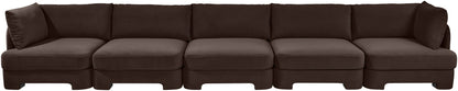 Hammond - Velvet Performance Fabric Upholstered 5 Piece Sofa