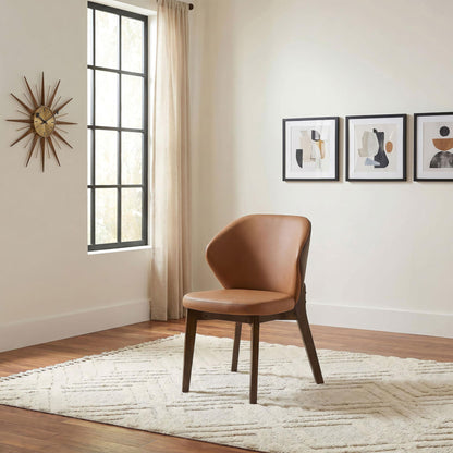 Randolph Dining Side Chair Butterscotch and Brown (Set of 2)