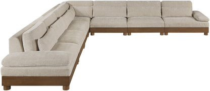 Turin - Chenille Fabric Upholstered Modular Sectional - Taupe