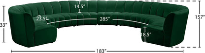 Infinity - 10 Piece Velvet Modular Sectional