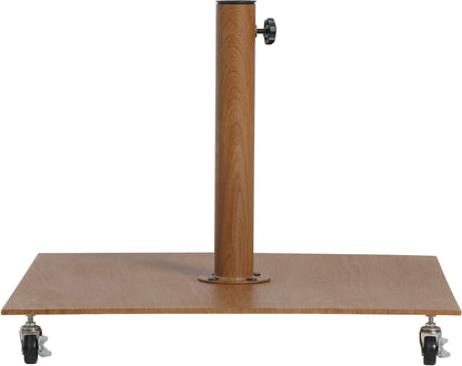 Amalfi - Aluminum Patio Umbrella - Light Brown Base / Black Pole