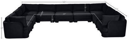 Hammond - Velvet Performance Fabric Upholstered 9 Piece Sectional