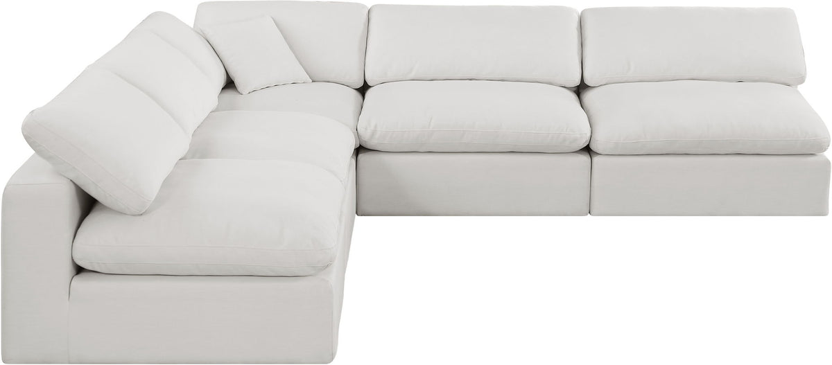 Comfy - 5 Piece Linen Modular Corner Armless Sectional