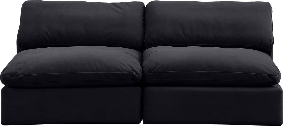 Comfy - Velvet Modular Armless Sofa 2 Seats
