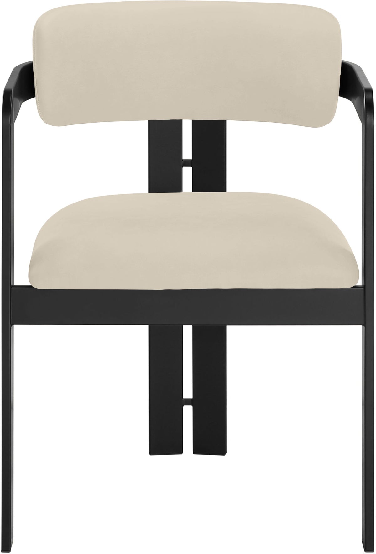 Aurum - Vegan Leather Upholstered Dining Chair With Graphite Black Base (Set of 2)