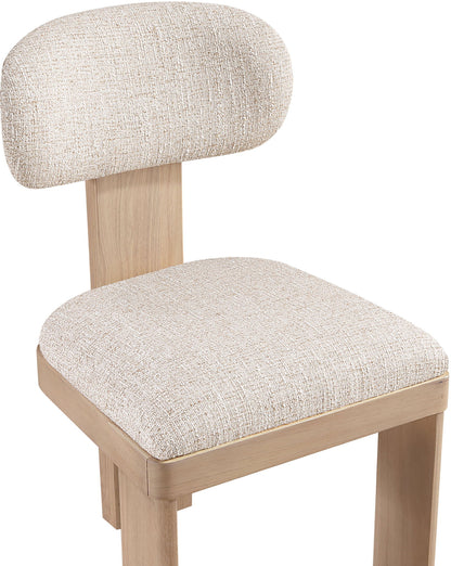 Timbra - Linen Textured Fabric Upholstered Dining Chair (Set of 2) - Natural Base