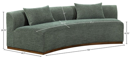Avanti - 104" Chenille Fabric Upholstered Sofa