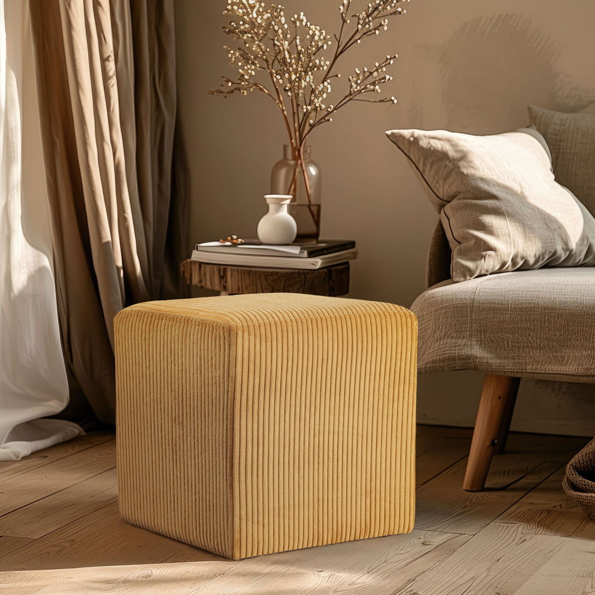 Roy - Microsuede Ottoman / Stool