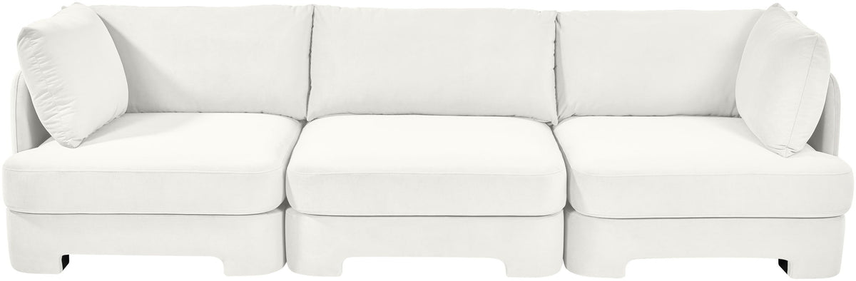 Hammond - Velvet Performance Fabric Upholstered 3 Piece Sofa