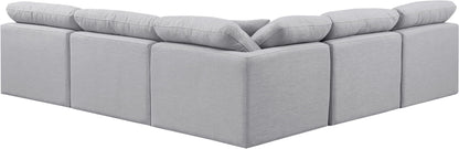 Indulge - Linen 5 Piece Modular Corner Armless Sectional