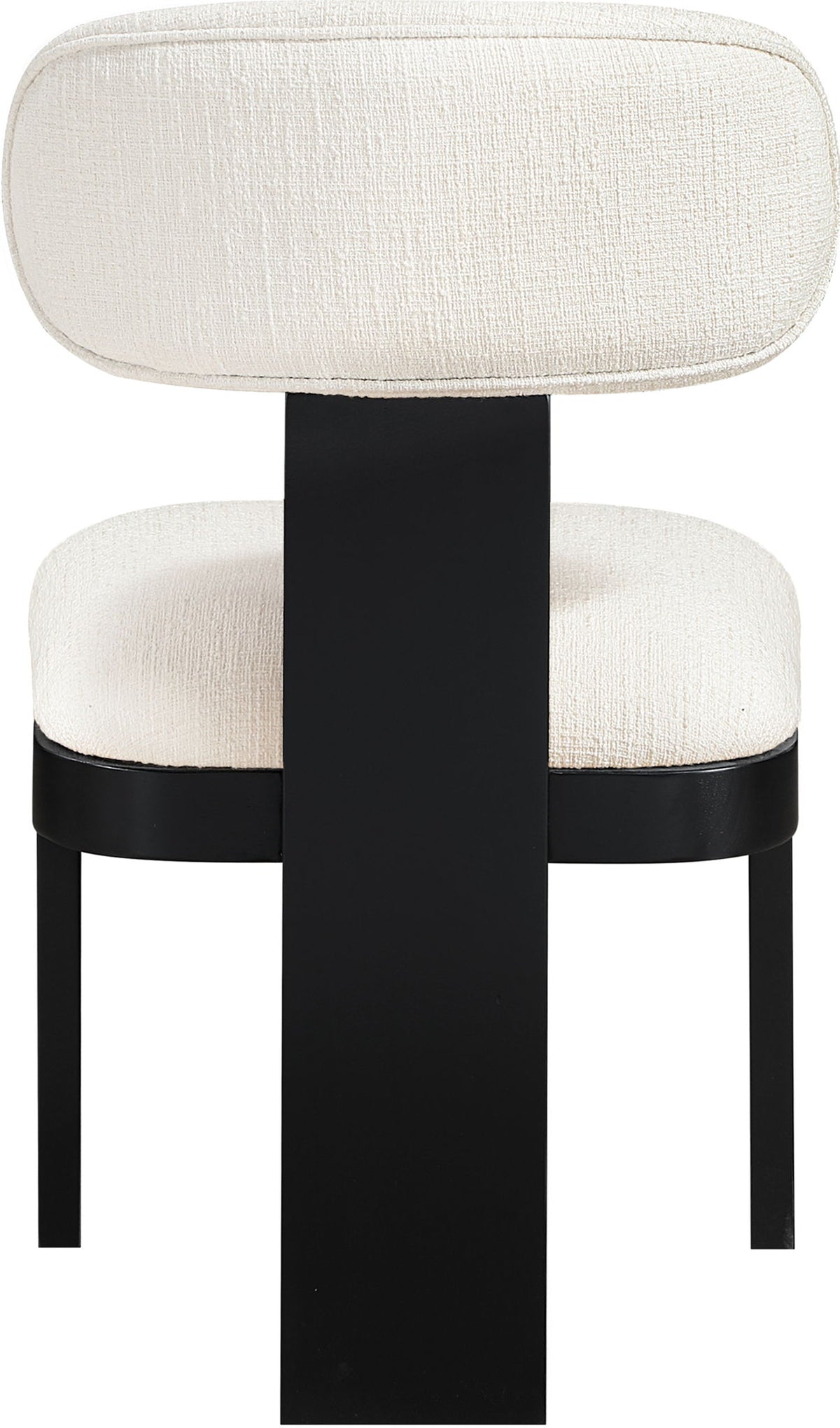 Timbra - Linen Textured Fabric Upholstered Dining Chair (Set of 2) - Black Base