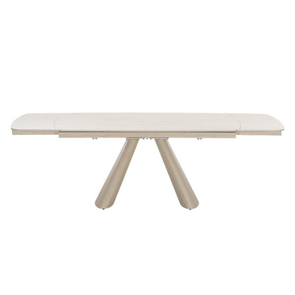 Cassian - Dining Table With Ceramic Top - Cream