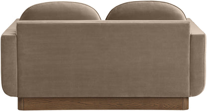 Diviento - Velvet Performance Fabric Upholstered Loveseat