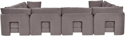 Hammond - Velvet Performance Fabric Upholstered 8 Piece U-Shaped Sectional