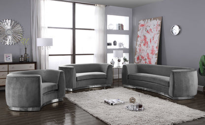 Julian - Loveseat with Chrome Base