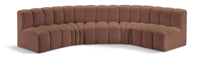 Arc - Faux Leather 5 Piece U-Shaped Modular Sofa