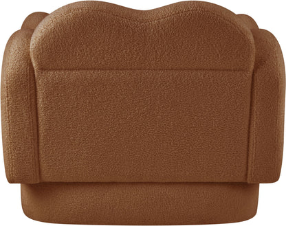 Bloom - Teddy Fabric Chair - Saddle