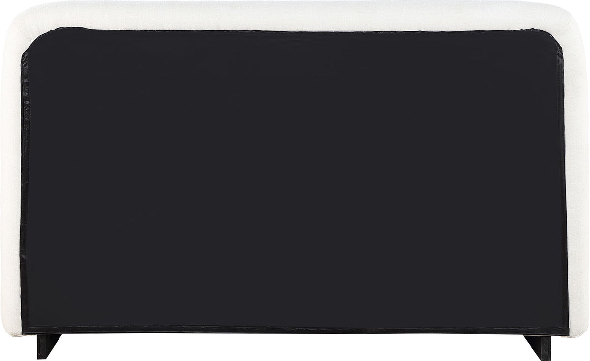 Rigby - Linen Bed With Black Base