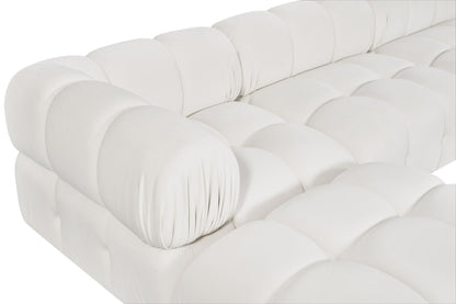 Orin - Velvet 4 Piece Modular Sectional With Chaise