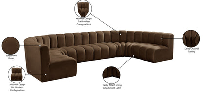 Arc - Velvet Modular U-Shaped Sectional
