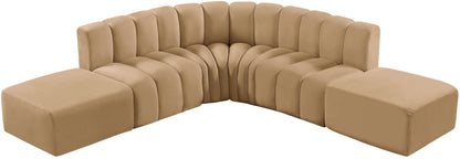 Arc - Velvet 6 Piece Corner Modular Sofa