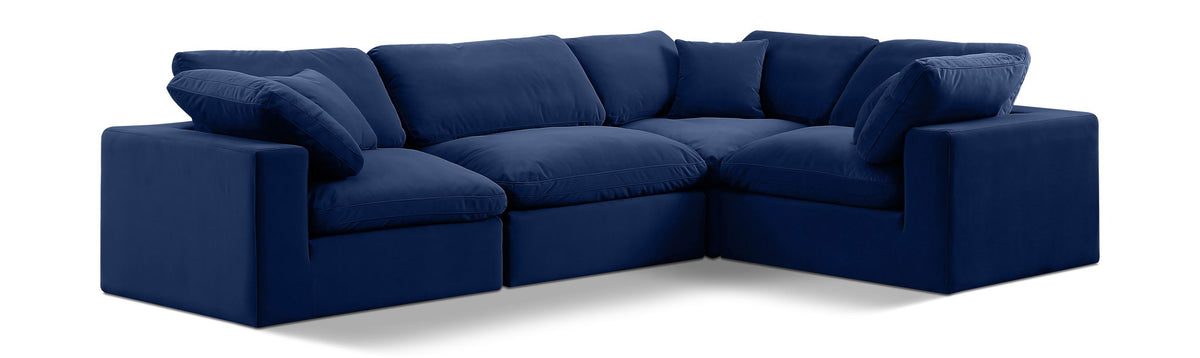Comfy - 4 Piece Velvet Modular Sectional