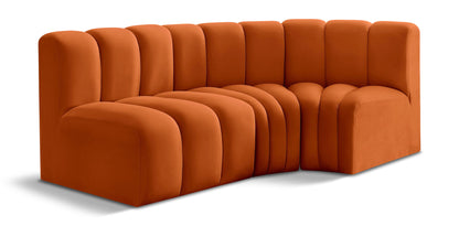 Arc - Velvet 3 Piece Sofa