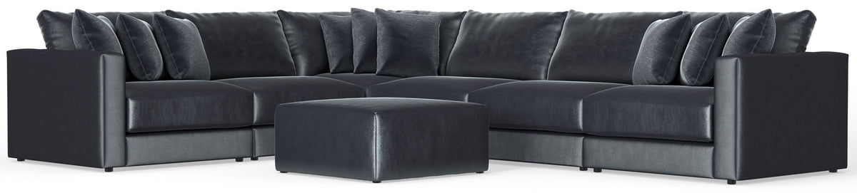 Remington - Modular Sofa And Cocktail Ottoman - Slate