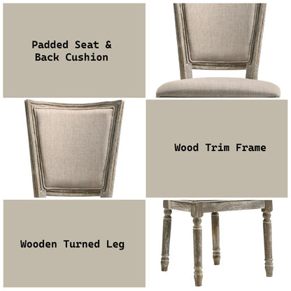 Gabrian - Fabric Side Chair (Set of 2) - Two-Tone Beige & Reclaimed Gray