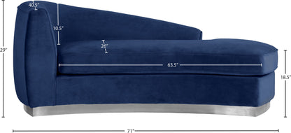 Julian - Chaise with Chrome Base