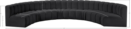 Arc - Faux Leather 8 Piece U-Shaped Modular Sofa