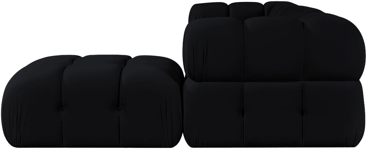 Orin - Velvet 4 Piece Modular Sectional With Chaise