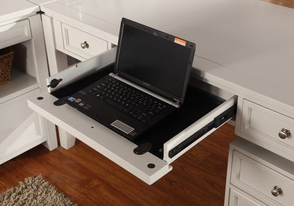 Boca - U Shape Desk With Credenza File And Hutch - Cottage White