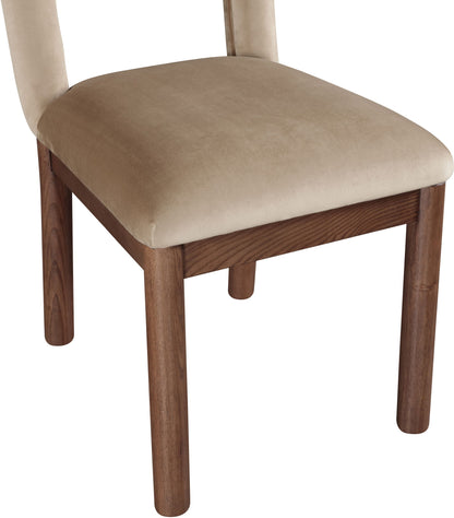 Conrad - Velvet Dining Chair With Brown Legs