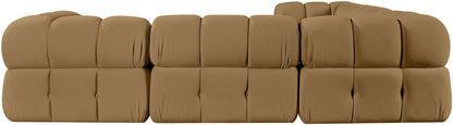 Orin - Velvet 5 Piece Modular Corner Sectional