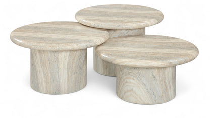 Emara - 3 Piece Concrete And Fiberglass Indoor / Outdoor Coffee Table