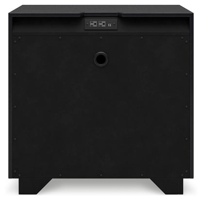 Londer - Two Drawer Night Stand - Black