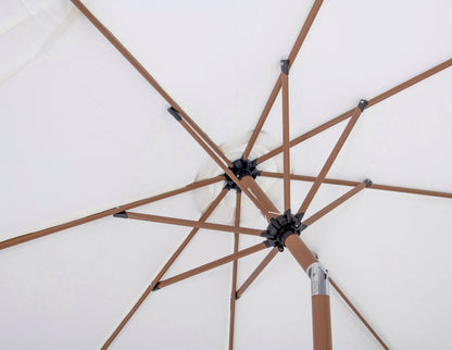 Fiji - Aluminum Patio Umbrella With Round Teak Base