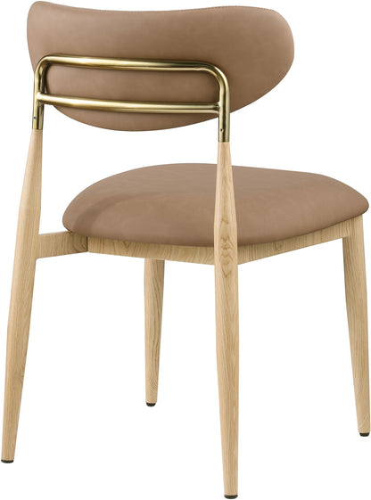 Ronda - Vegan Leather Upholstered Dining Side Chair - Natural Legs