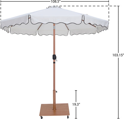 Amalfi - Aluminum Patio Umbrella - Light Brown Base / Light Brown Pole