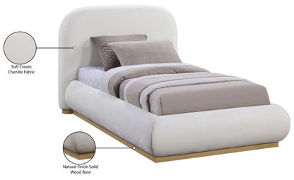 Vaughn - Chenille Bed With Natural Base