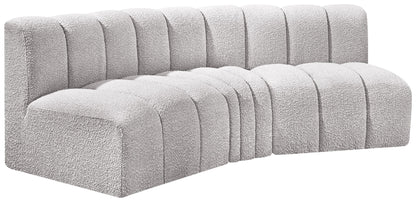 Arc - Boucle Fabric 3 Piece Modular Corner Sofa