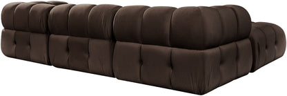 Orin - Velvet 4 Piece Modular Sectional With Chaise