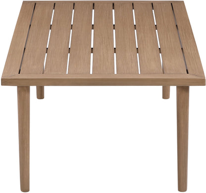 Laguna - Aluminum Outdoor Patio Coffee Table - Natural