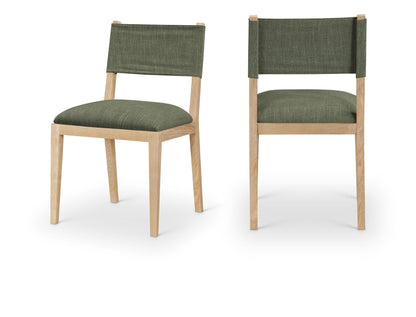 Avon - Linen Textured Performance Fabric Upholstered Dining Side Chair (Set of 2)
