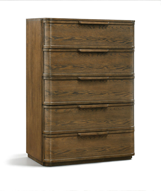 Tiberio - Oak Veneer And Solid Wood Chest