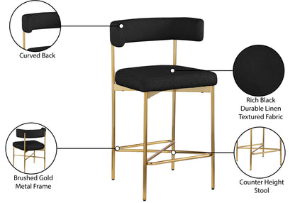 Rivage - Durable Stool With Gold Frame (Set of 2)